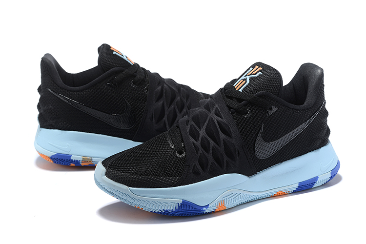 2018 Men Nike Kyrie 4 Low Black Orange Blue Basketball Shoes - Click Image to Close